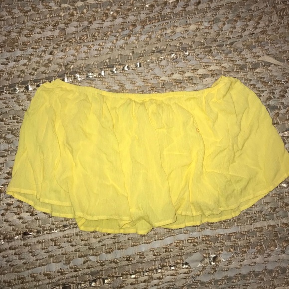 Yellow flowy crop top - Picture 1 of 1